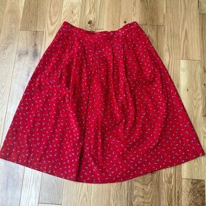 Vintage Aston red first floral fine super fine corduroy shirt size 10